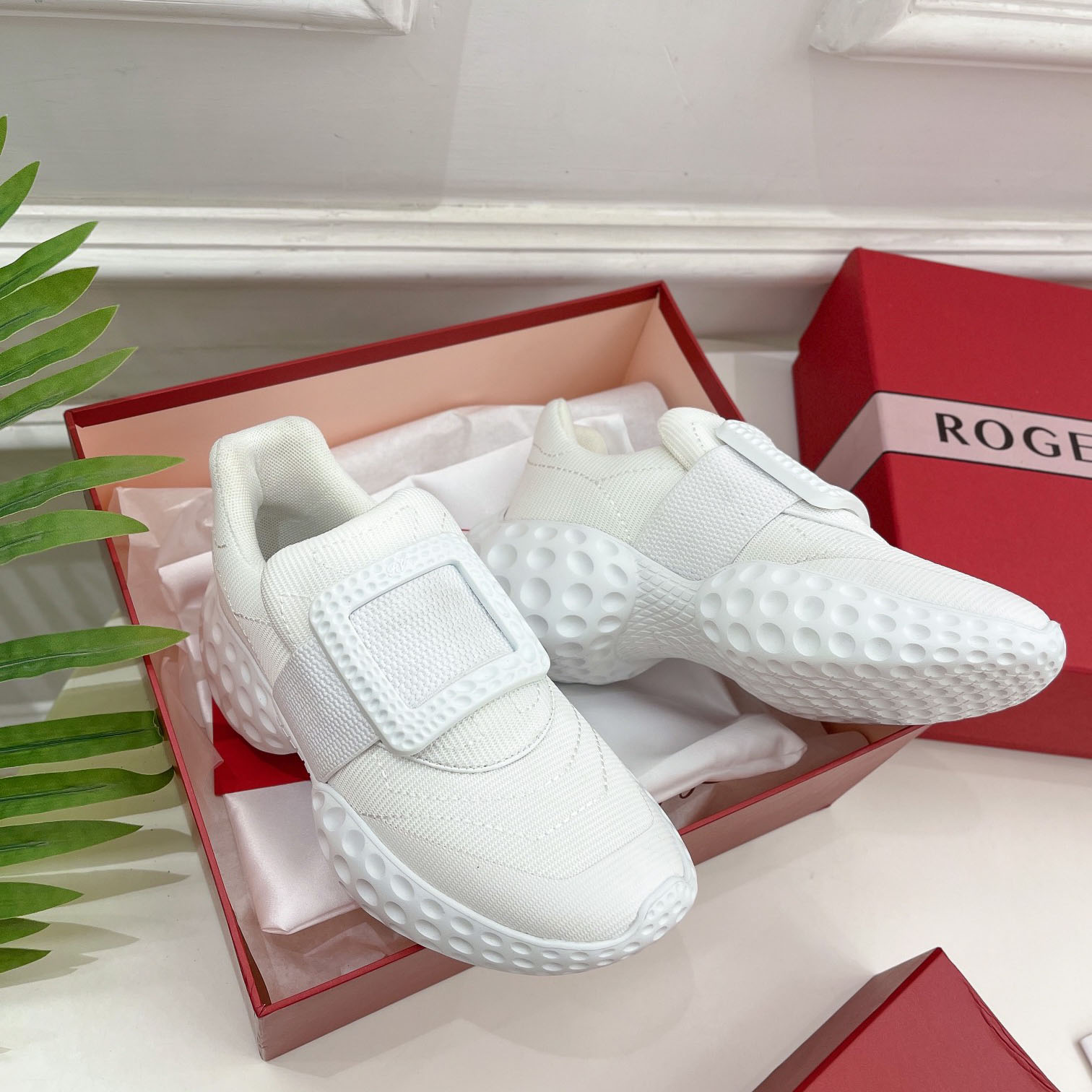 Roger Vivier Viv Run Moonlight Sneaker - DesignerGu