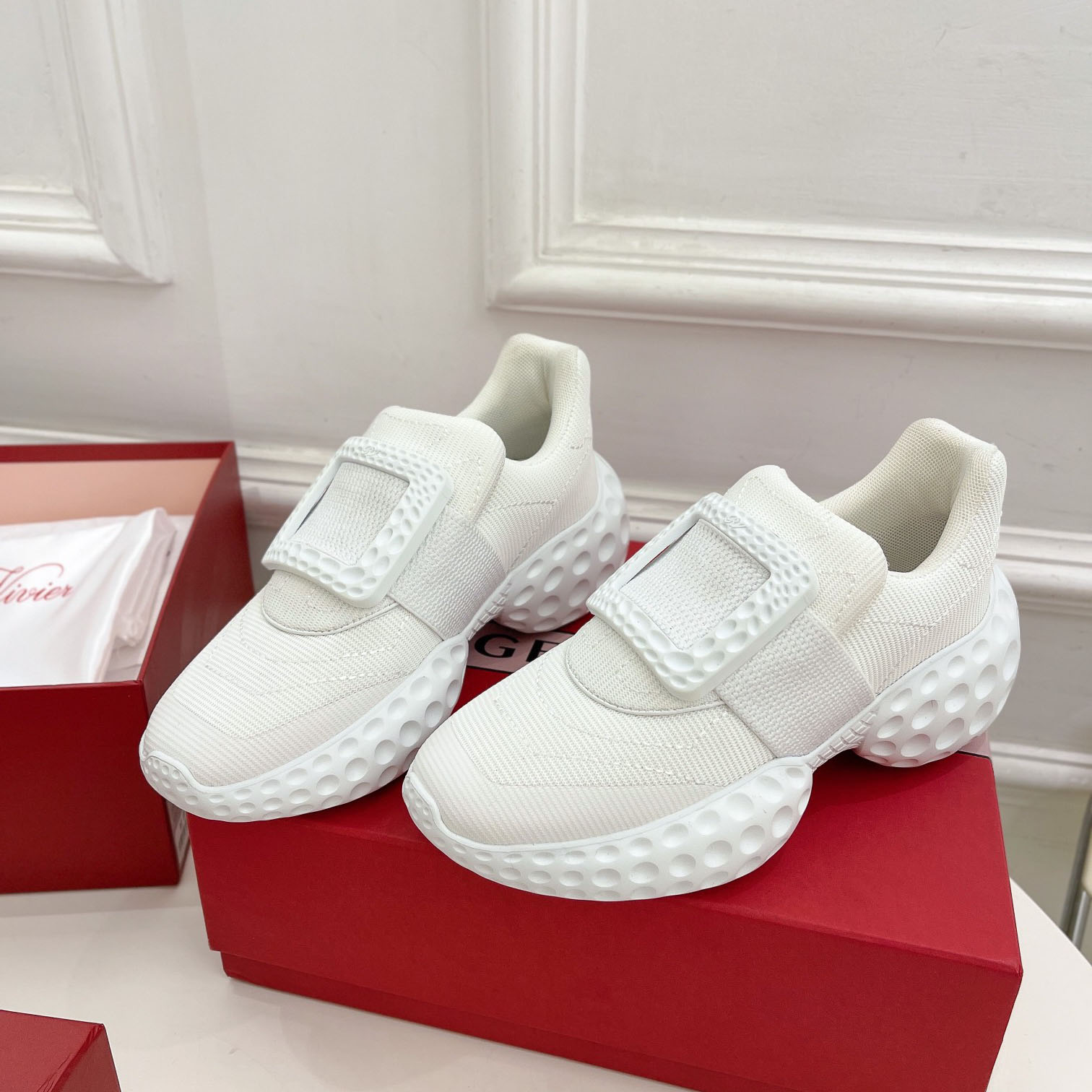 Roger Vivier Viv Run Moonlight Sneaker - DesignerGu