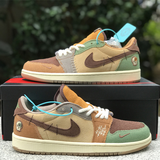 Zion Williamson x Air Jordan 1 Low OG “Voodoo” Sneaker    DZ7292-200  - DesignerGu