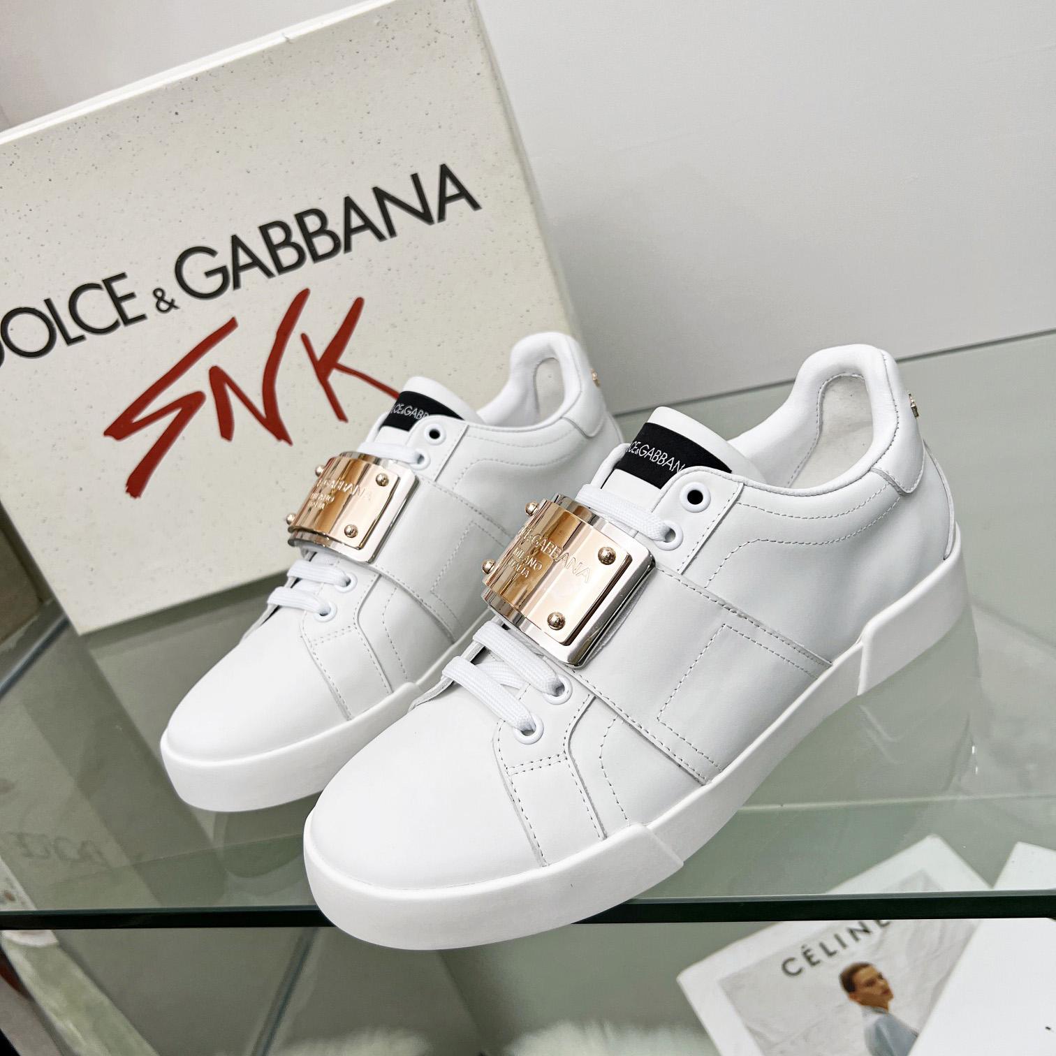 Dolce & Gabbana Portofino Leather Sneakers - DesignerGu