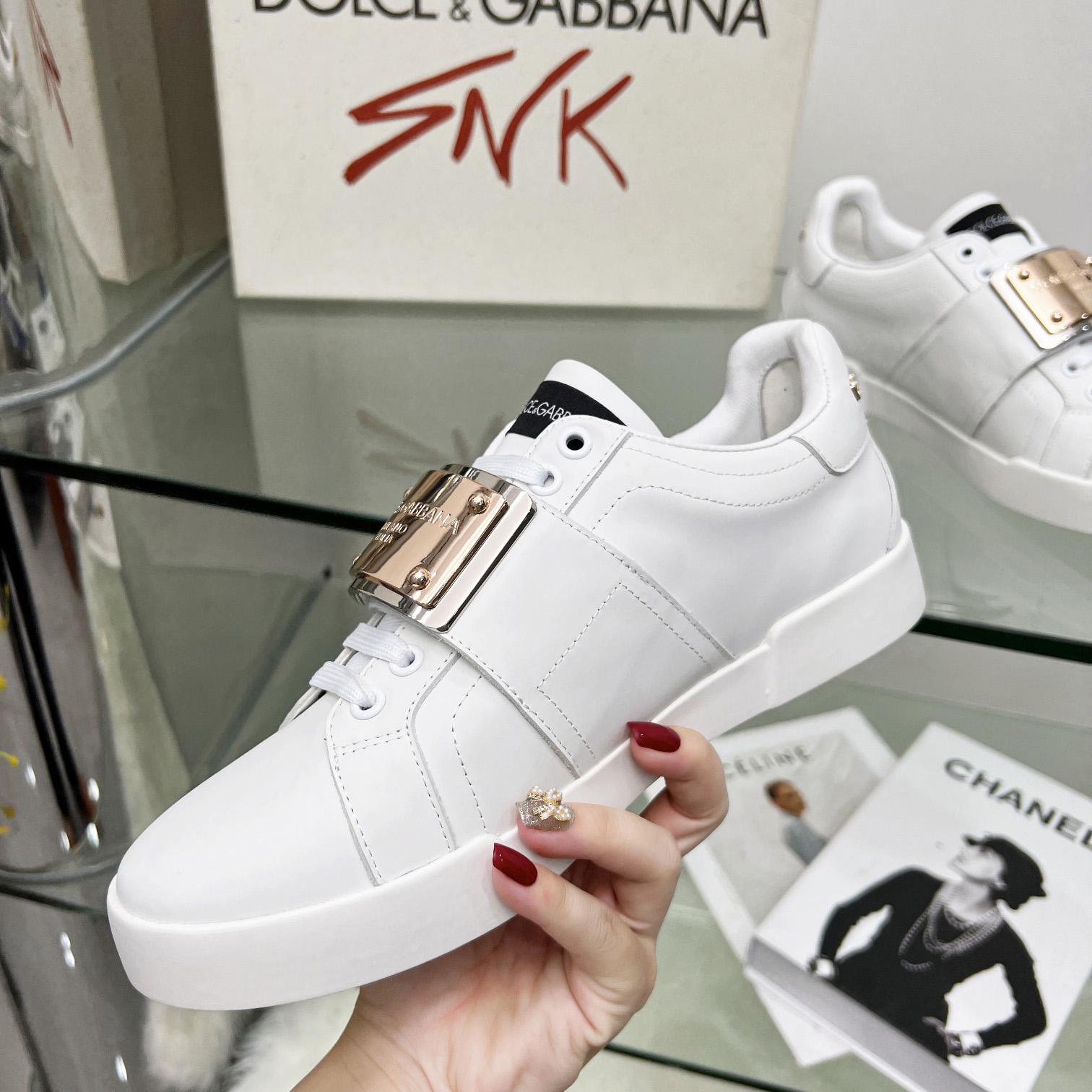 Dolce & Gabbana Portofino Leather Sneakers - DesignerGu