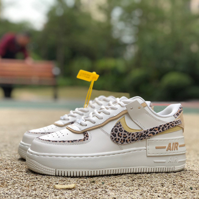 Nike WMNS Air Force 1 Shadow"Beige/Brown Leopard" Sneaker   CI0919-120 - DesignerGu