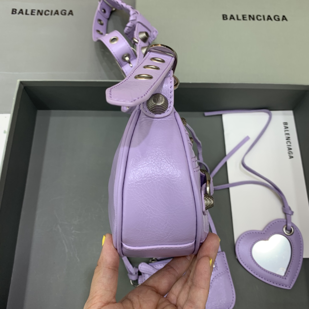 Balenciaga Le Cagole XS Shoulder Bag In purple (26-12-6cm) - DesignerGu