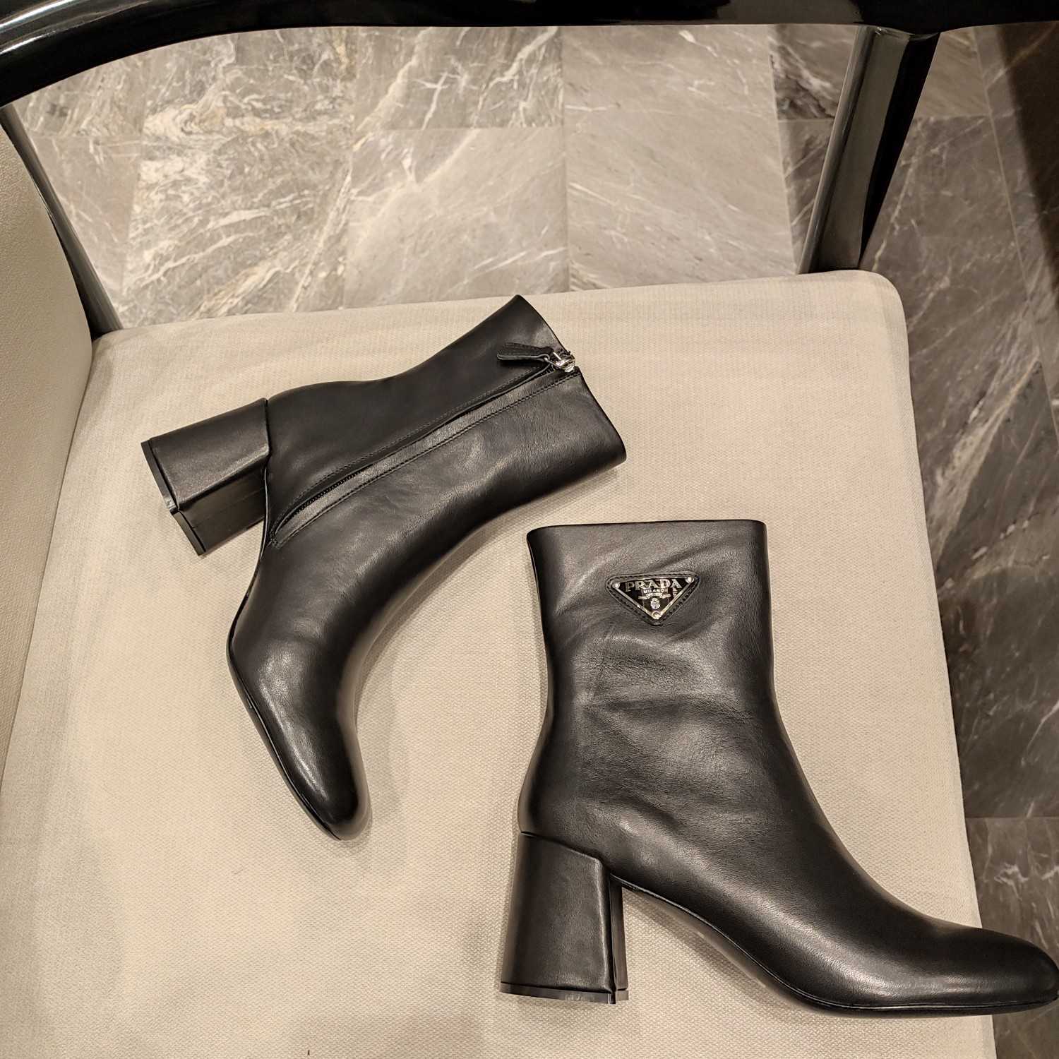 Prada Leather Booties - DesignerGu