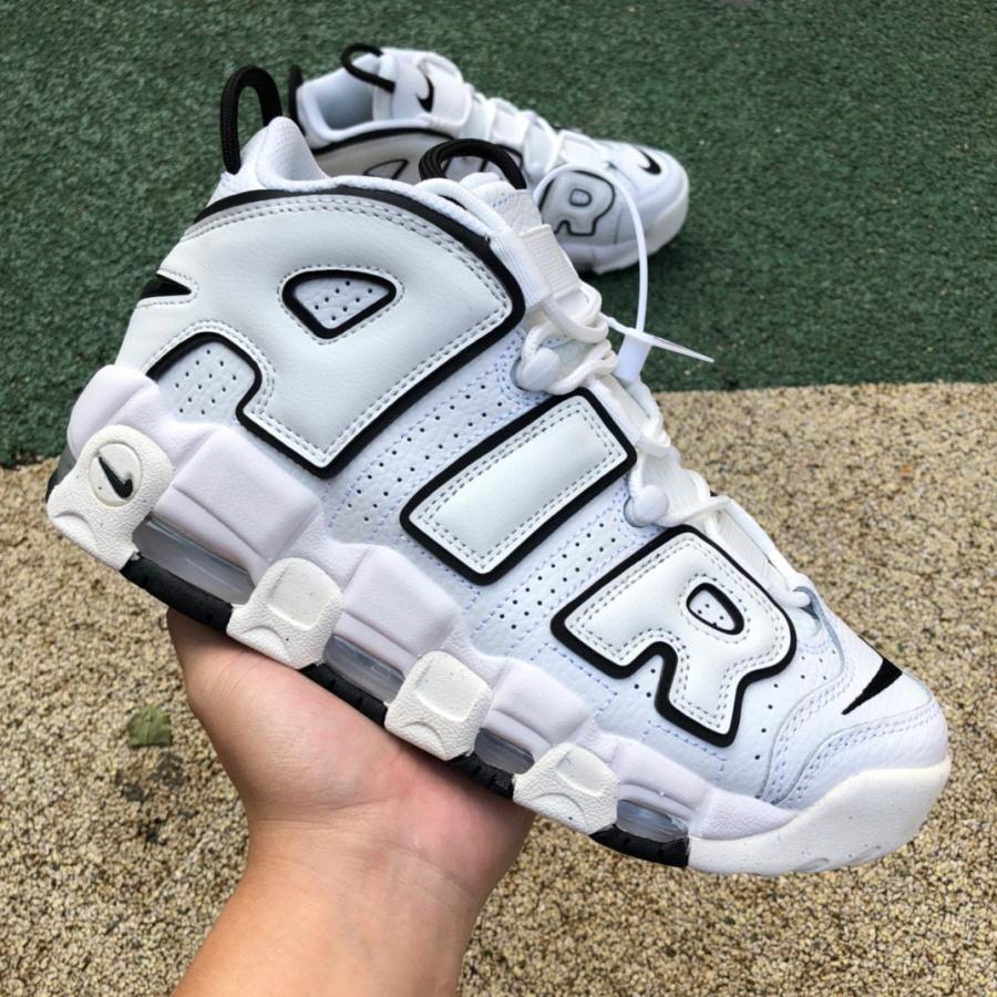 Nike Air More Uptempo White Black Sneaker    917593-100 - DesignerGu