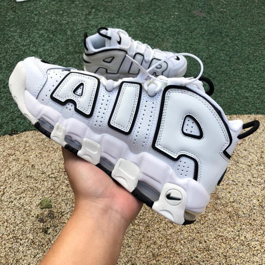 Nike Air More Uptempo White Black Sneaker    917593-100 - DesignerGu