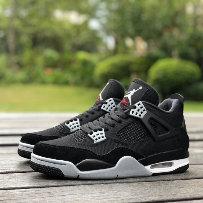 Air Jordan 4 Retro "Black Canvas" Sneakers      DH7138-006 - DesignerGu