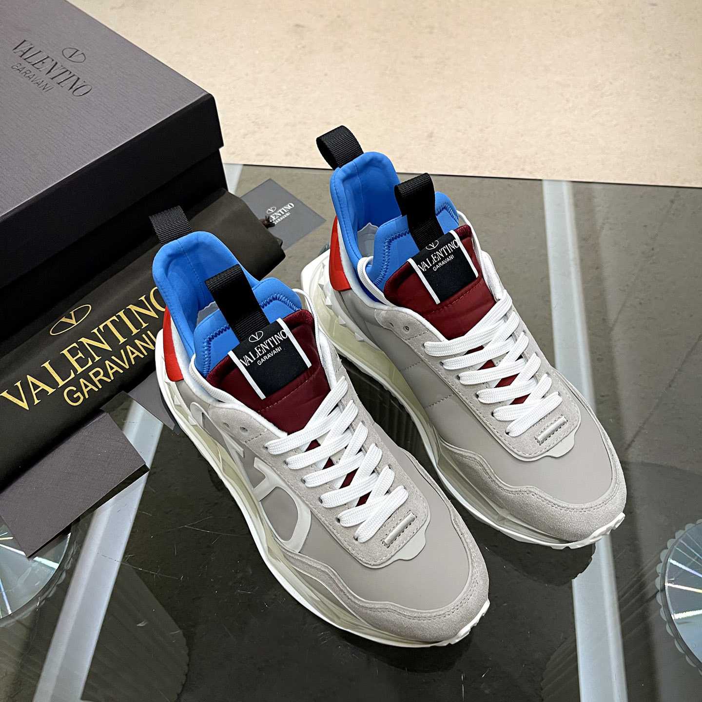 Valenti  Netrunner Fabric And Suede Sneaker - DesignerGu