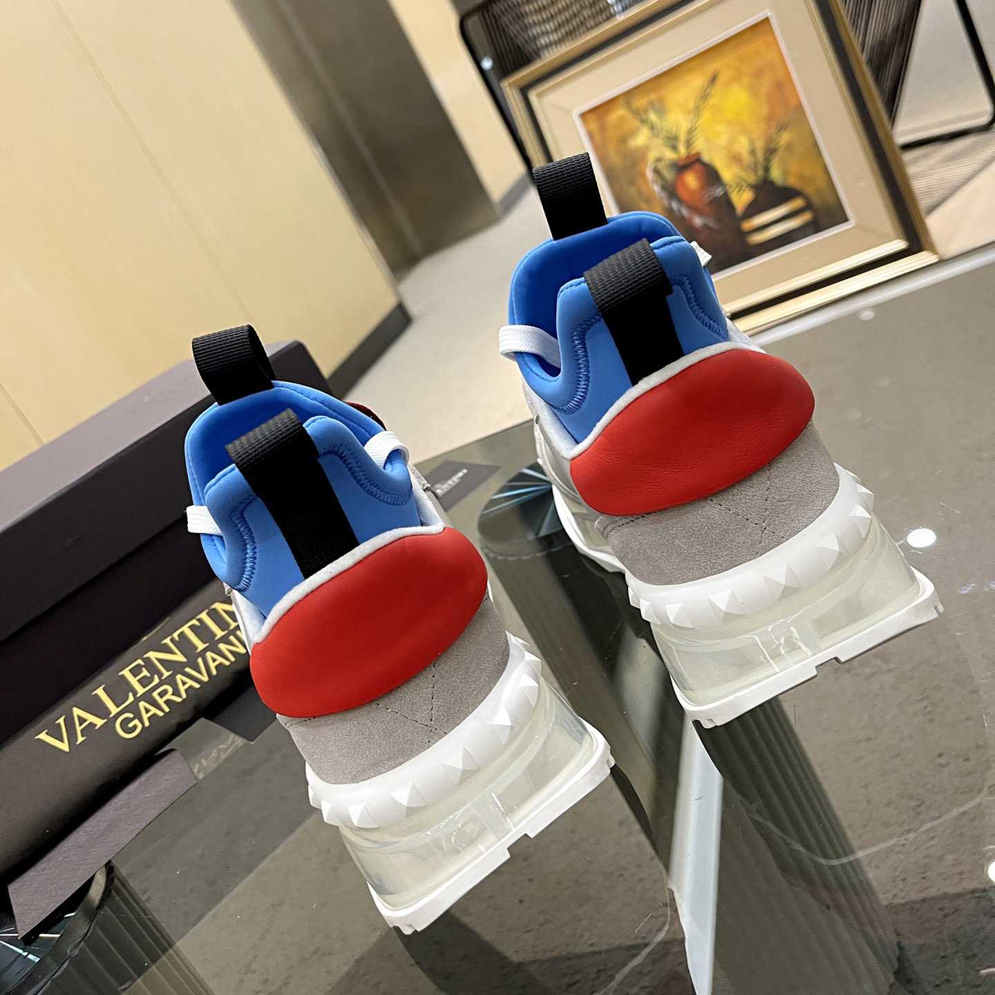 Valenti  Netrunner Fabric And Suede Sneaker - DesignerGu