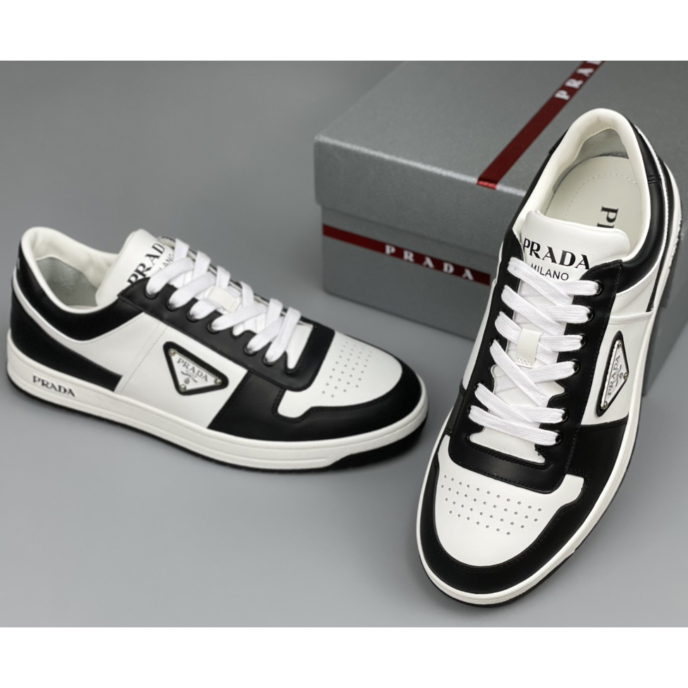 Prada Downtown Leather Sneakers - DesignerGu