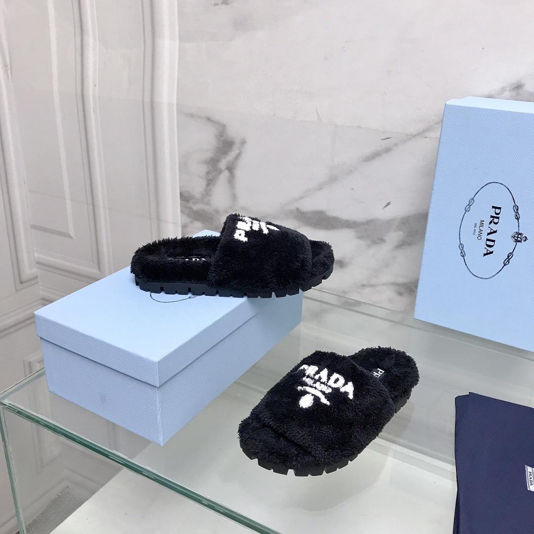 Prada Terry Cloth Slides - DesignerGu