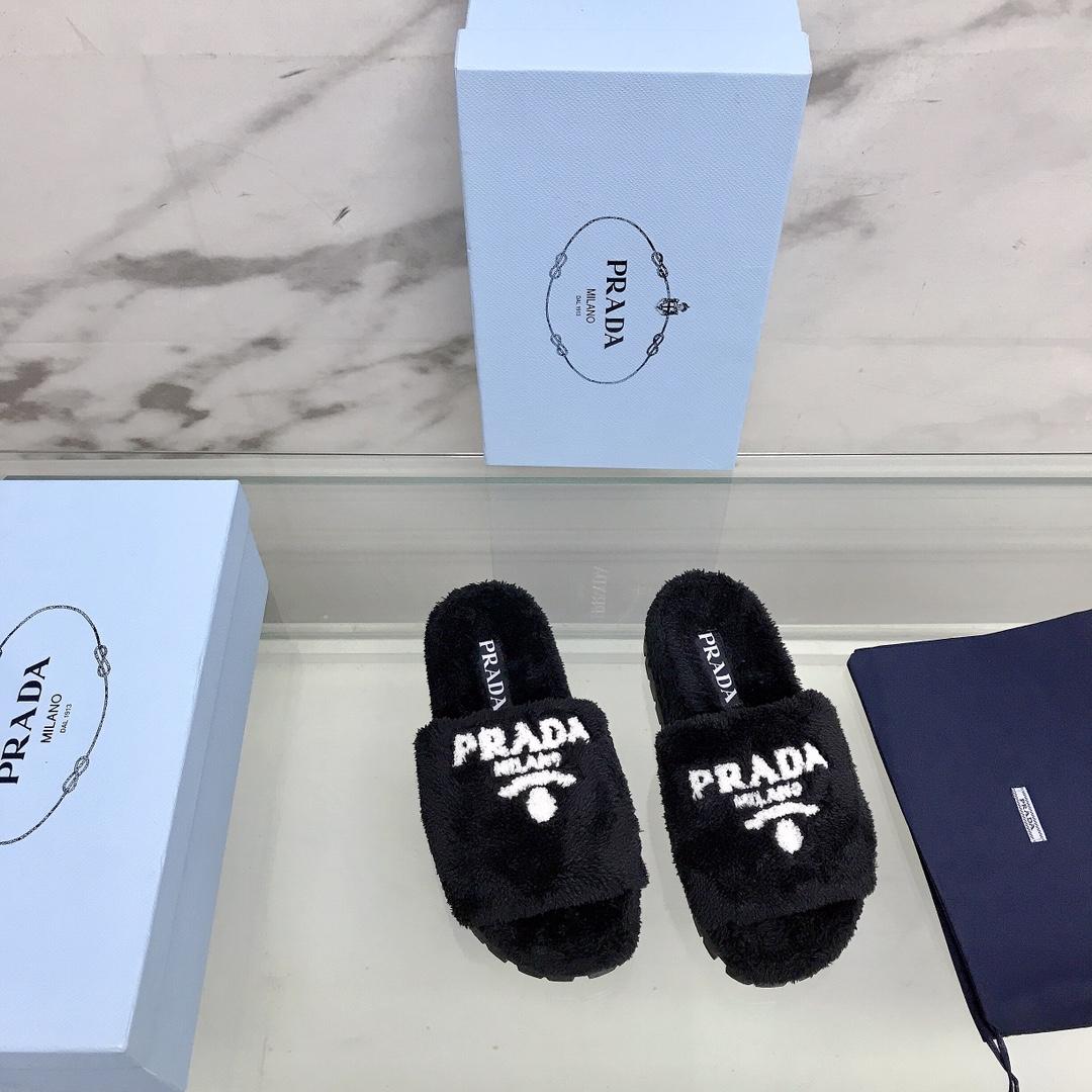 Prada Terry Cloth Slides - DesignerGu