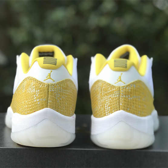 Air Jordan 11 Low “Yellow Snakeskin” Sneakers     Ah7860-107 - DesignerGu