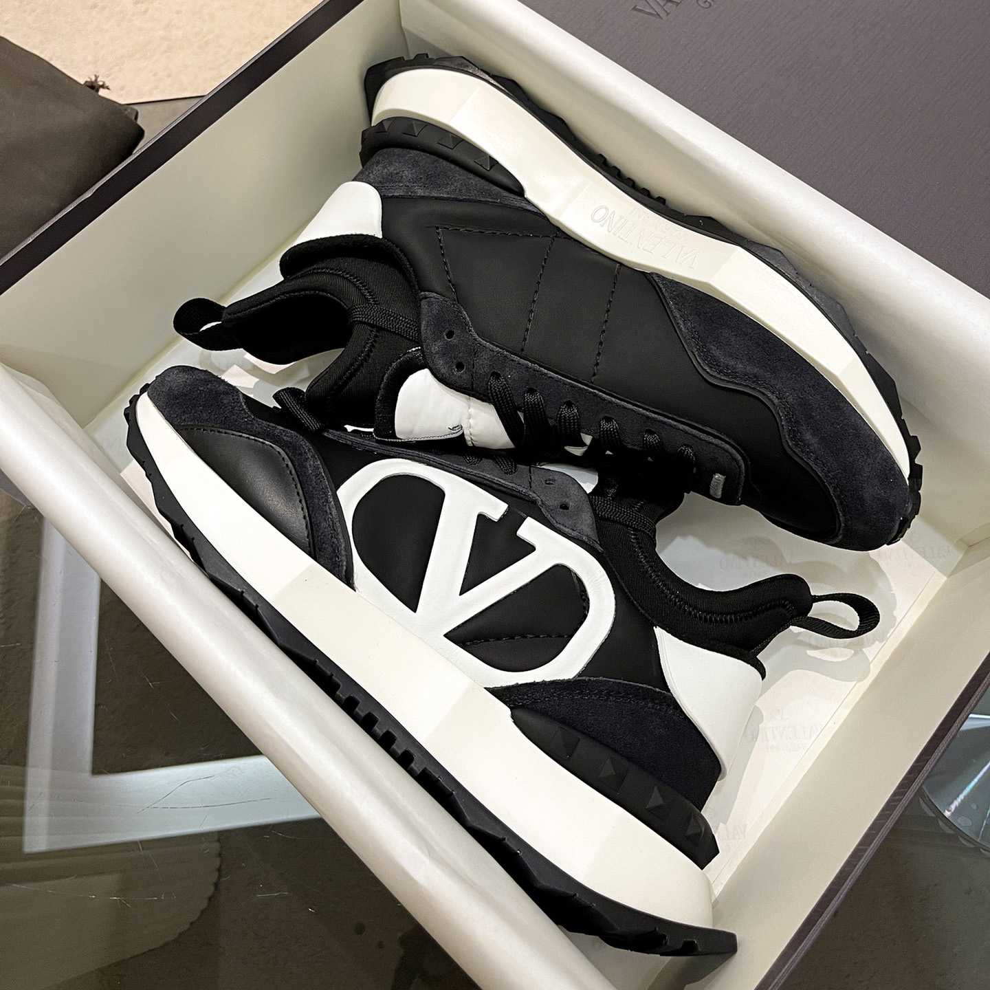 Valenti Netrunner Fabric And Suede Sneaker - DesignerGu