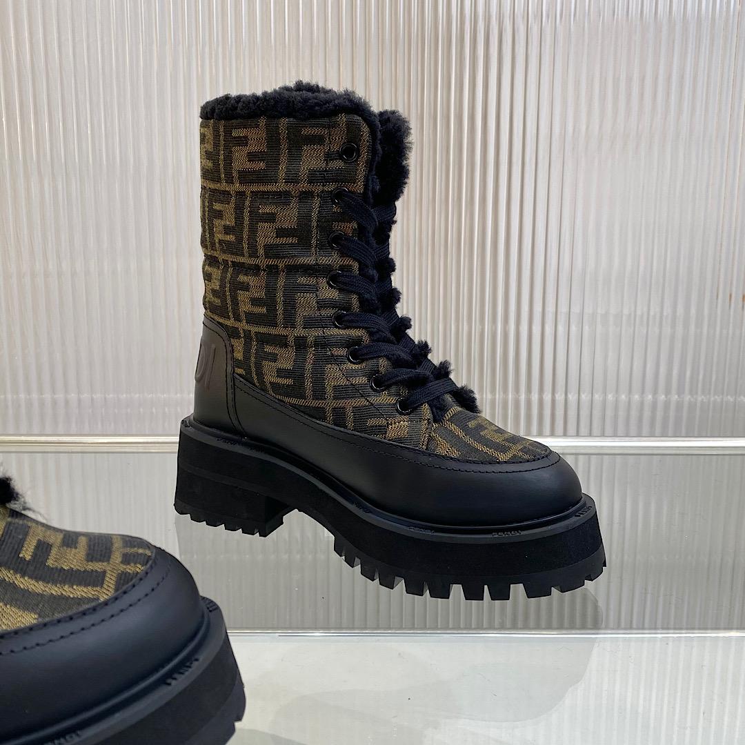 Fendi Signature Biker Boots - DesignerGu