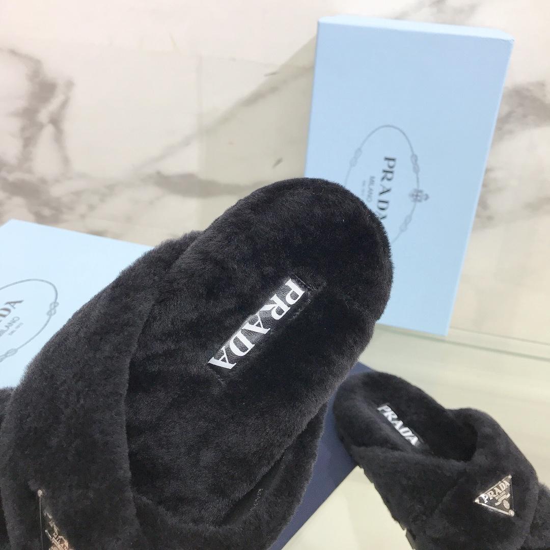 Prada Shearling Sandals - DesignerGu