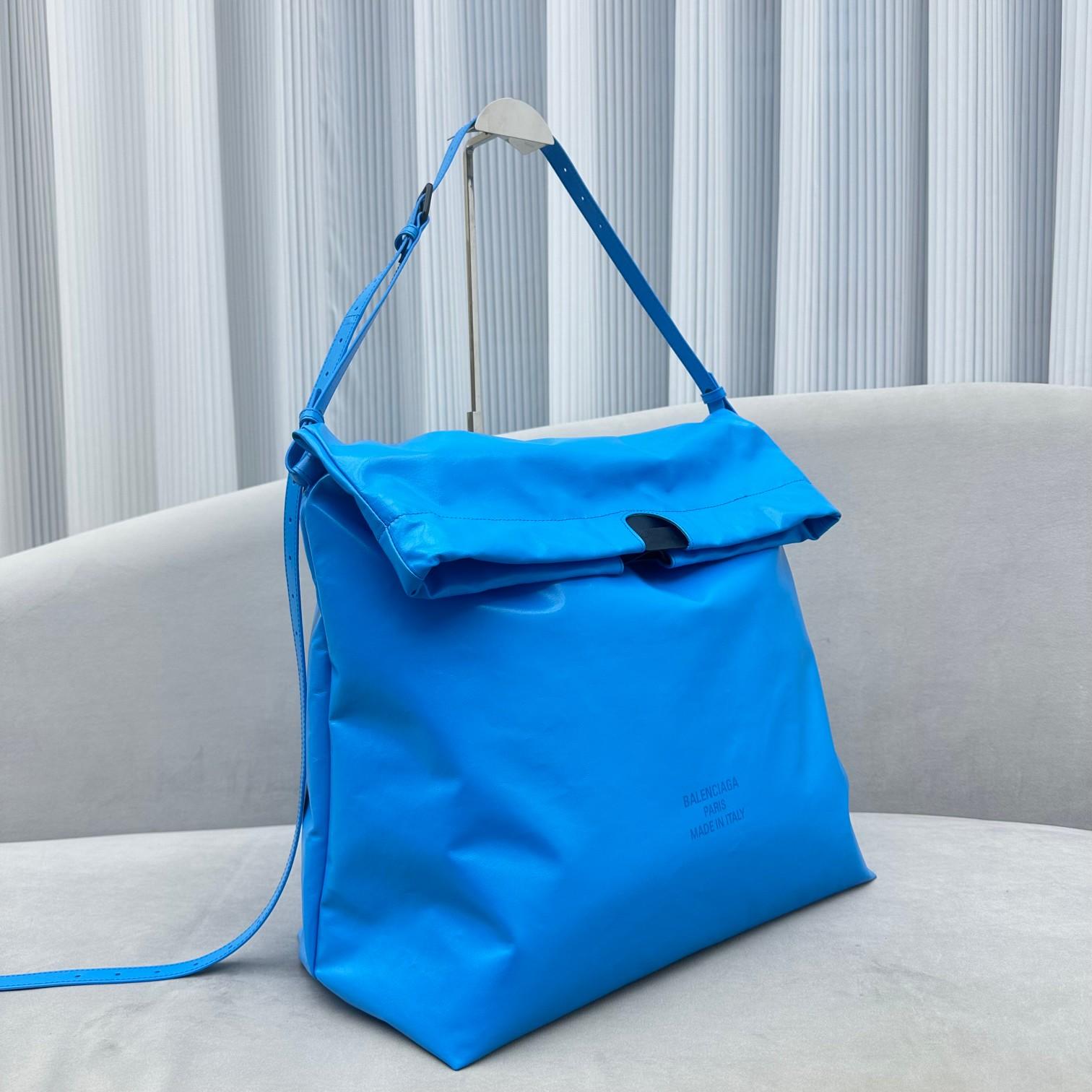 Balenciaga Trash Bag Large Pouch In Blue(37-40-52cm) - DesignerGu