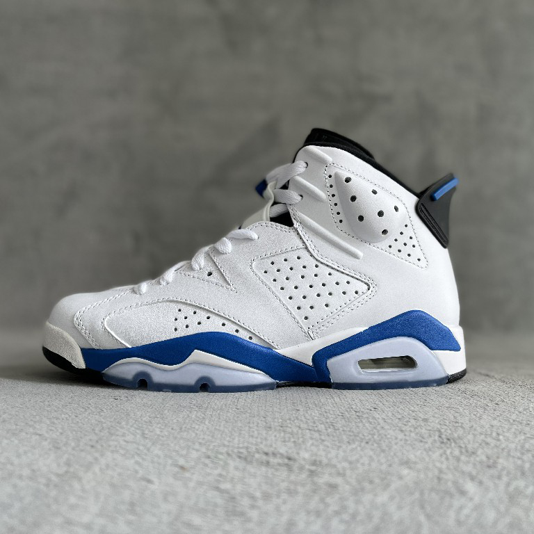 Air Jordan 6 Retro “Sport Blue” Sneaker     384664-107 - DesignerGu