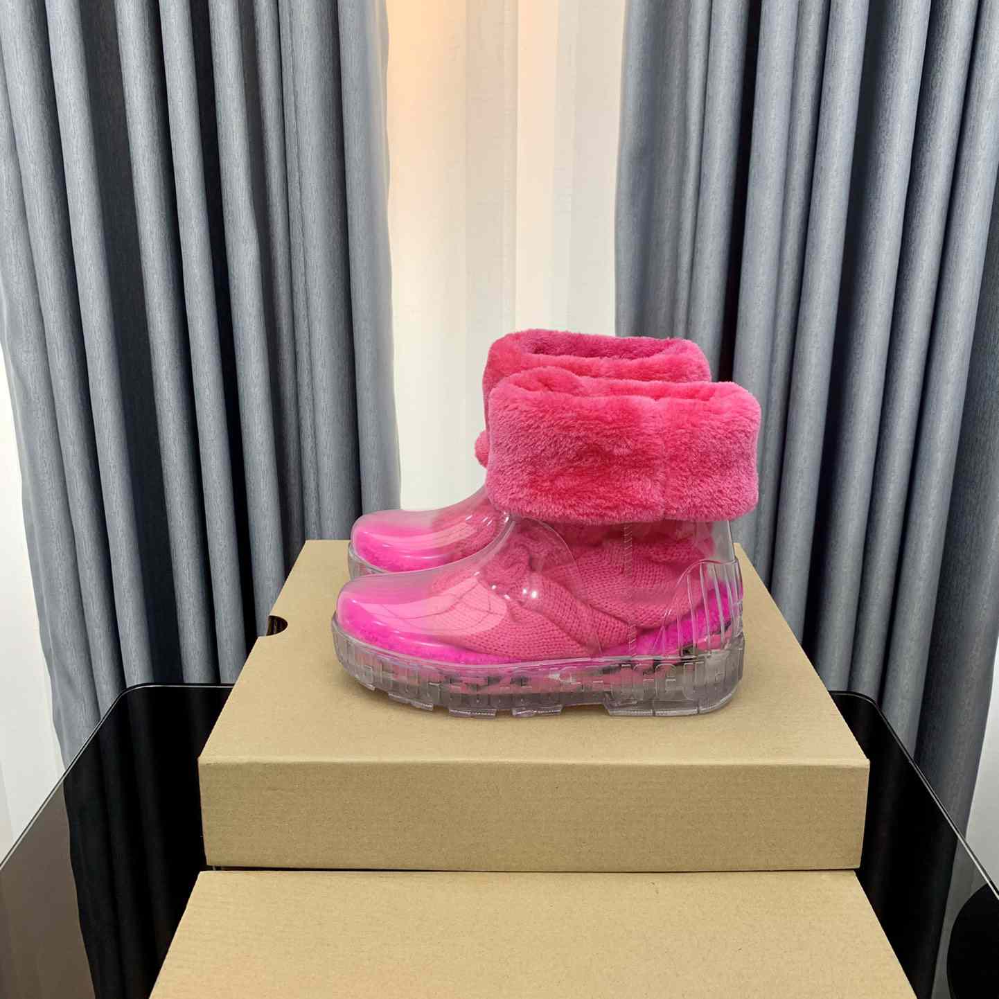 Ugg Drizlita Clear Womens Taffy Pink Fashion Boots - DesignerGu