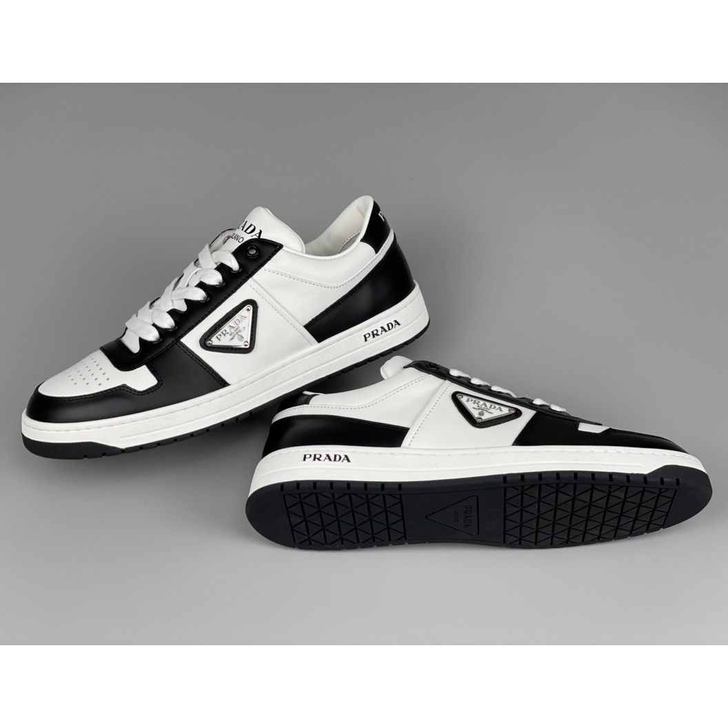 Prada Downtown Leather Sneakers - DesignerGu