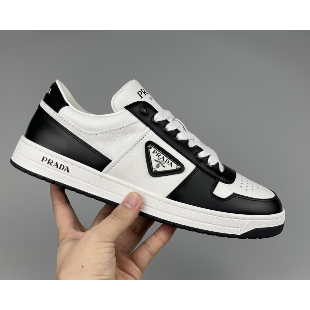 Prada Downtown Leather Sneakers - DesignerGu