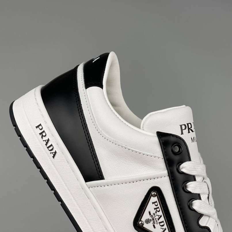 Prada Downtown Leather Sneakers - DesignerGu