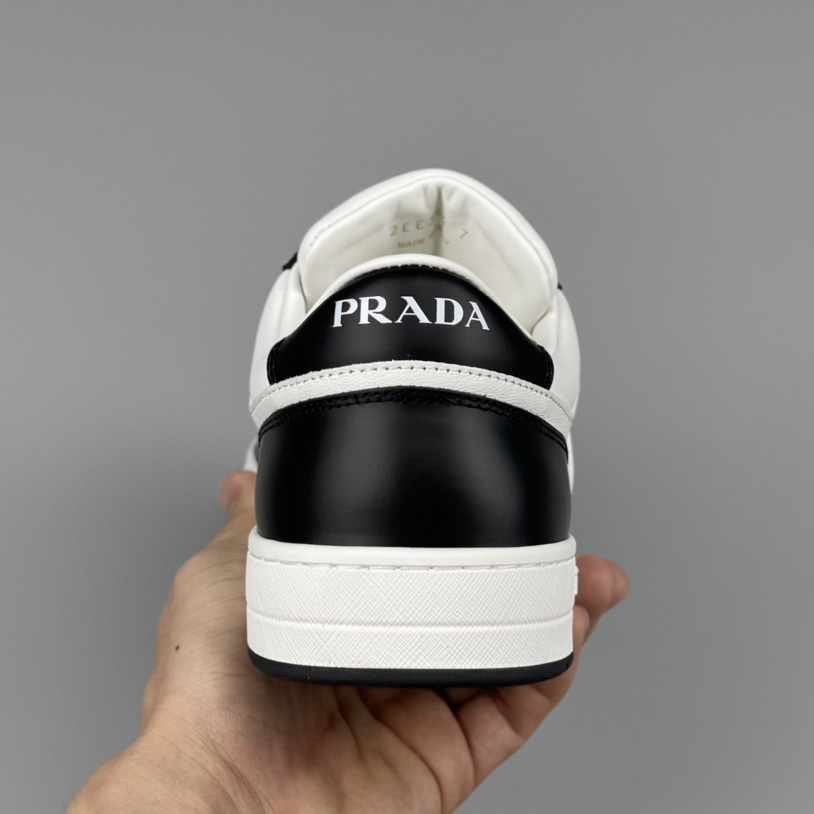 Prada Downtown Leather Sneakers - DesignerGu