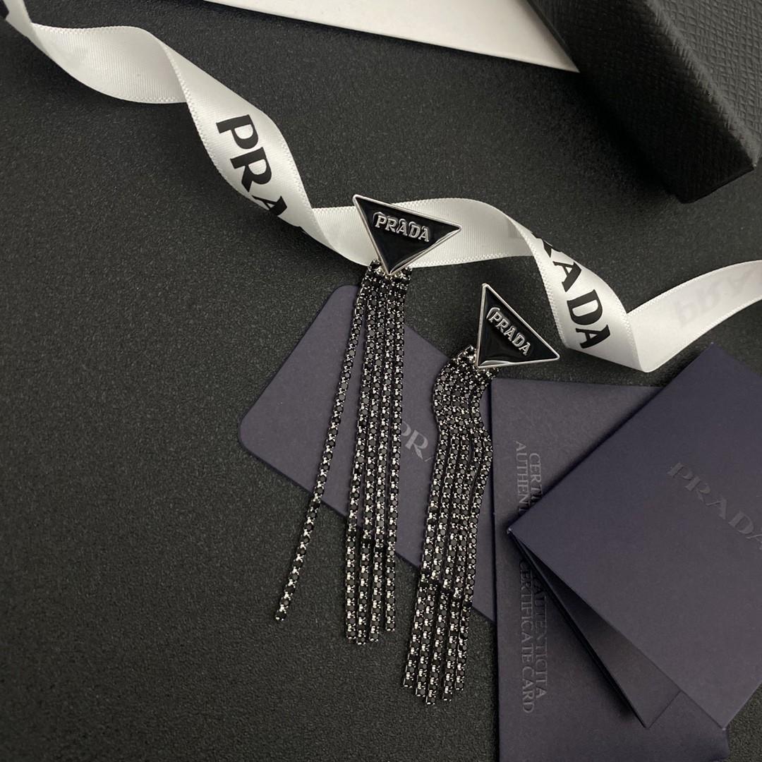 Prada Symbole Drop Earrings - DesignerGu