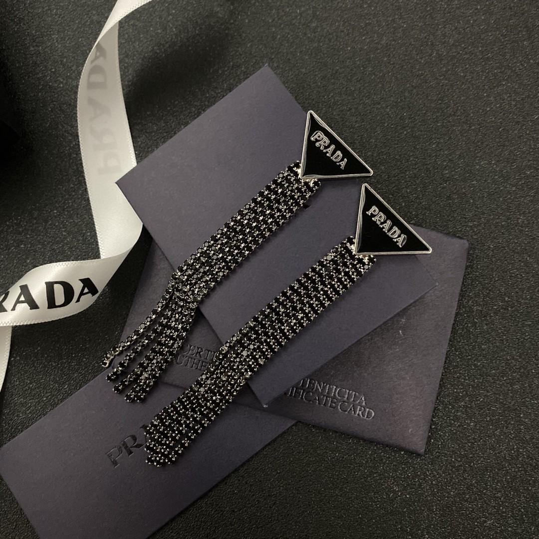 Prada Symbole Drop Earrings - DesignerGu