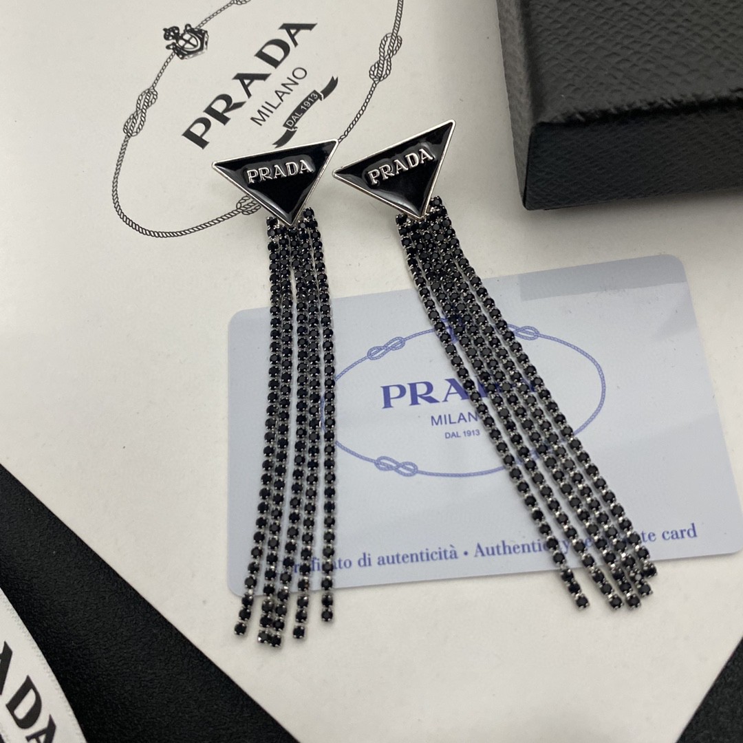 Prada Symbole Drop Earrings - DesignerGu