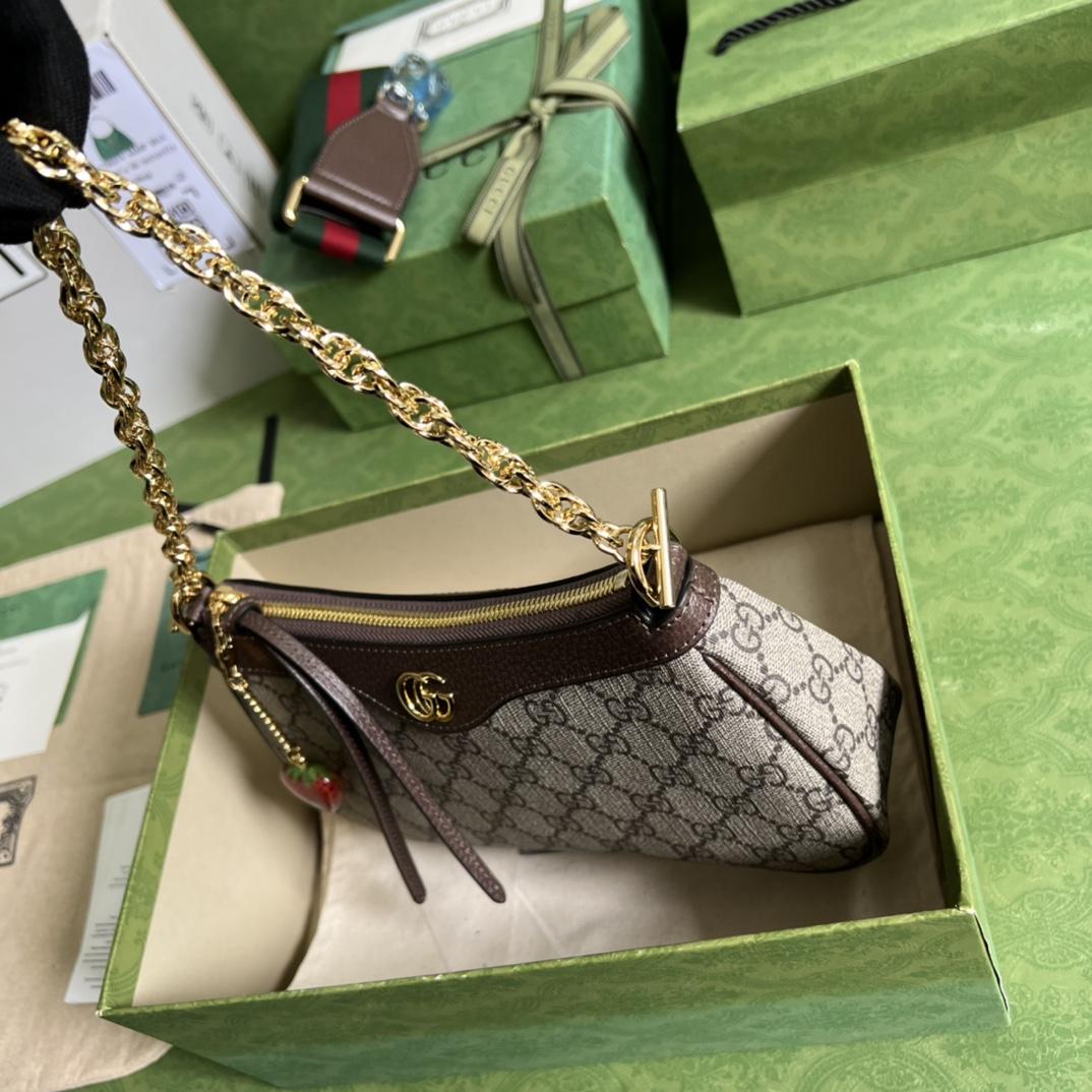 Gucci Ophidia GG Small Handbag(25*15.5*6cm)    - DesignerGu