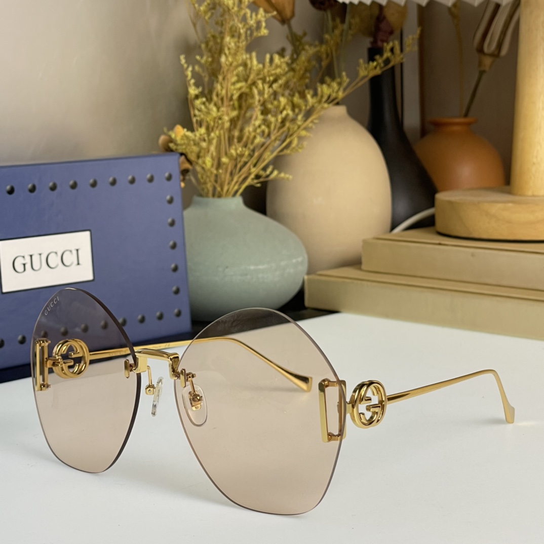 Gucci Geometric-Frame Sunglasses    GG1203S - DesignerGu