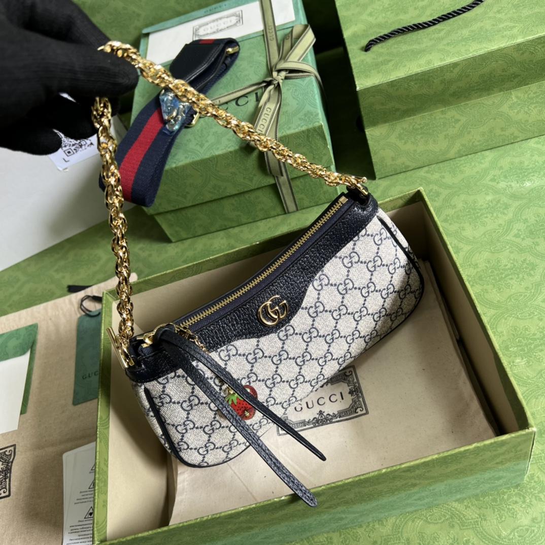 Gucci Ophidia GG Small Handbag(25*15.5*6cm)    - DesignerGu