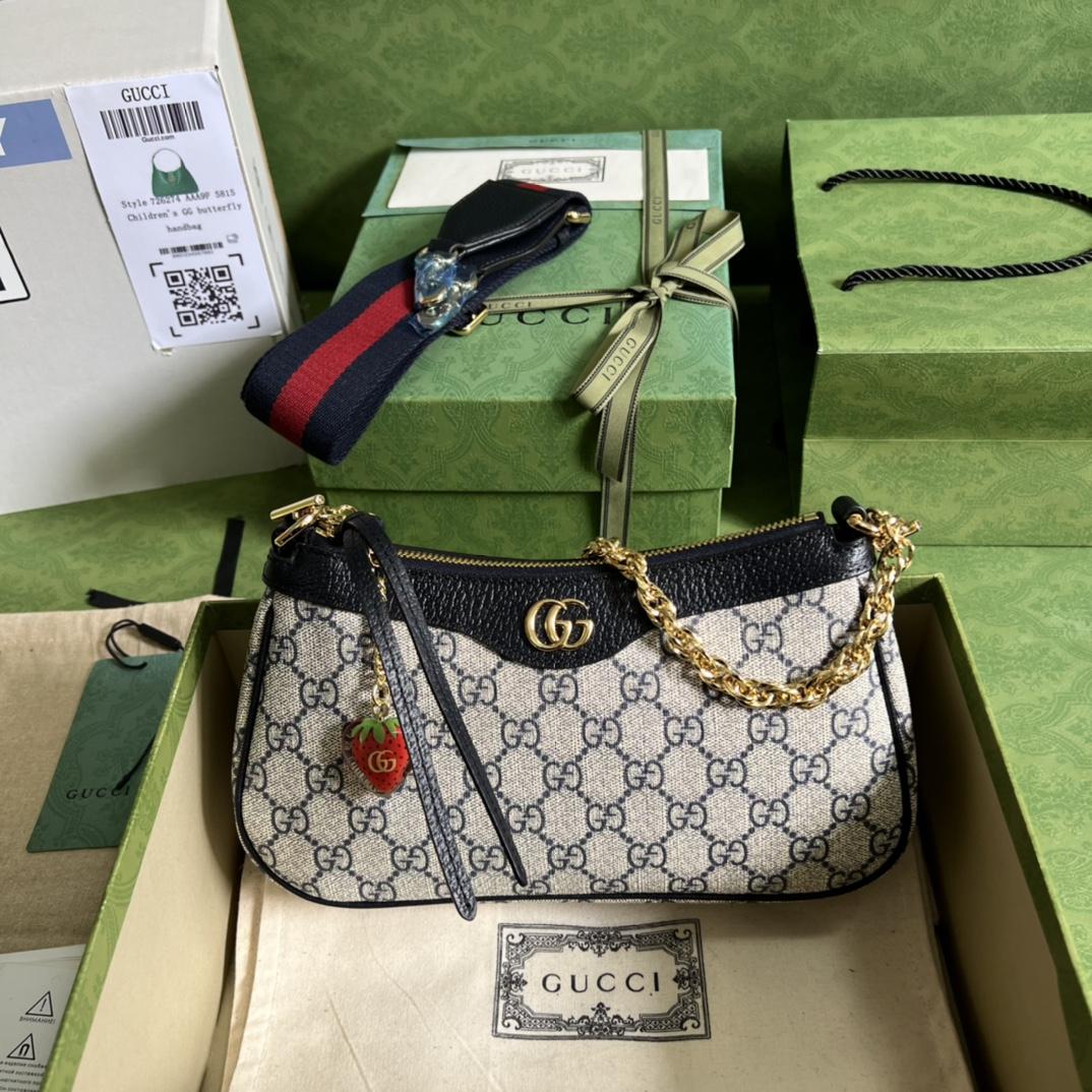 Gucci Ophidia GG Small Handbag(25*15.5*6cm)    - DesignerGu