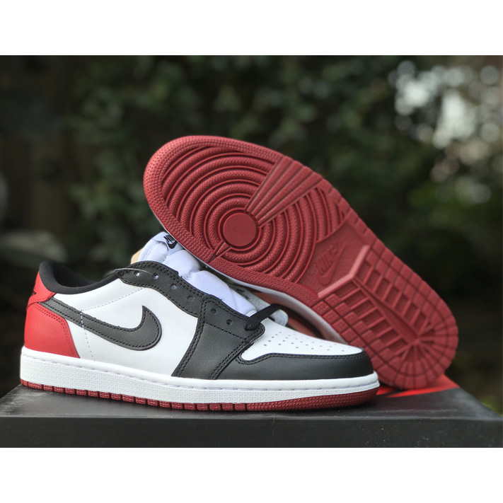 Air Jordan 1 Low “Black Toe” Sneaker      555088-125 - DesignerGu