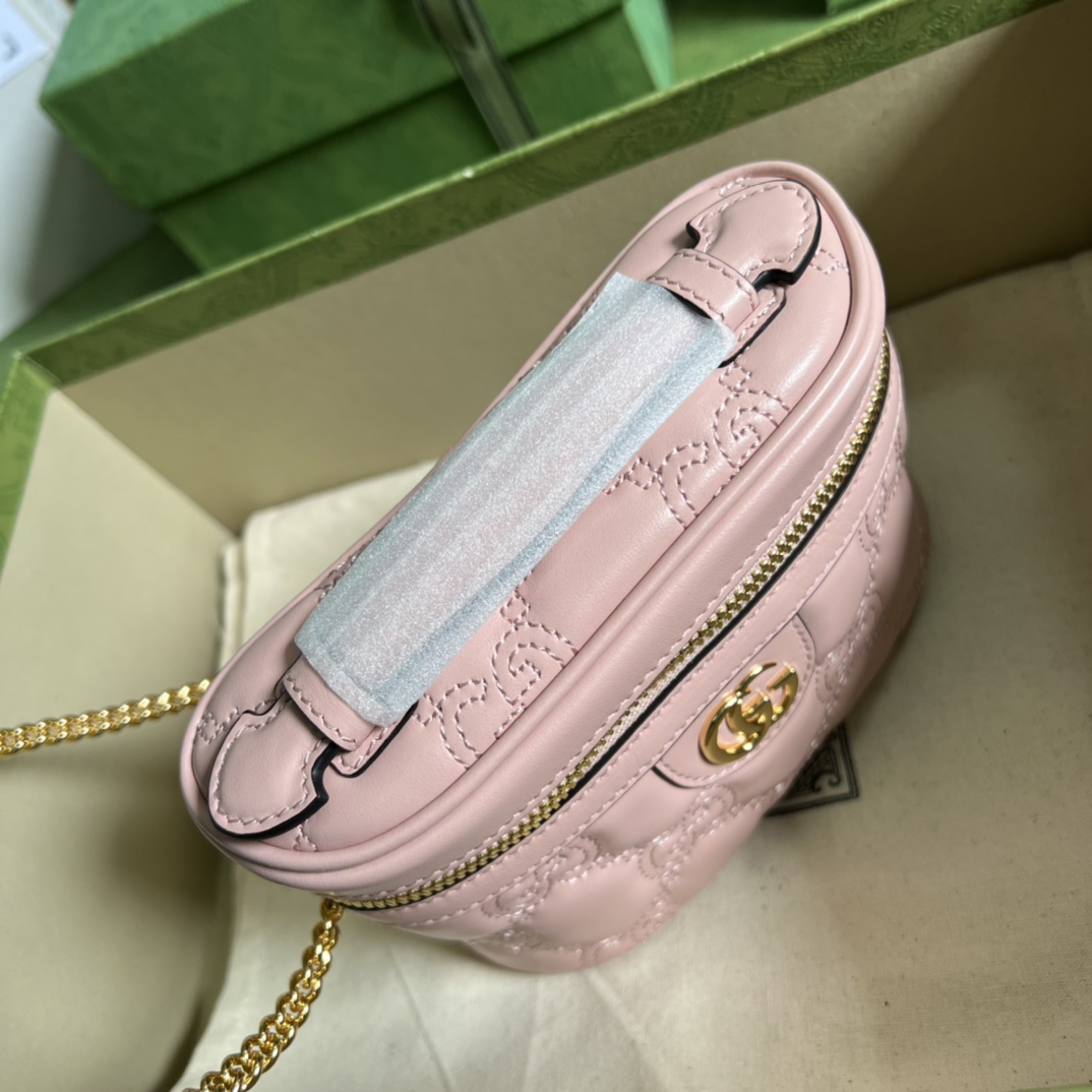 Gucci GG Matelassé Top Handle Mini Bag(16-10.5-5cm) - DesignerGu