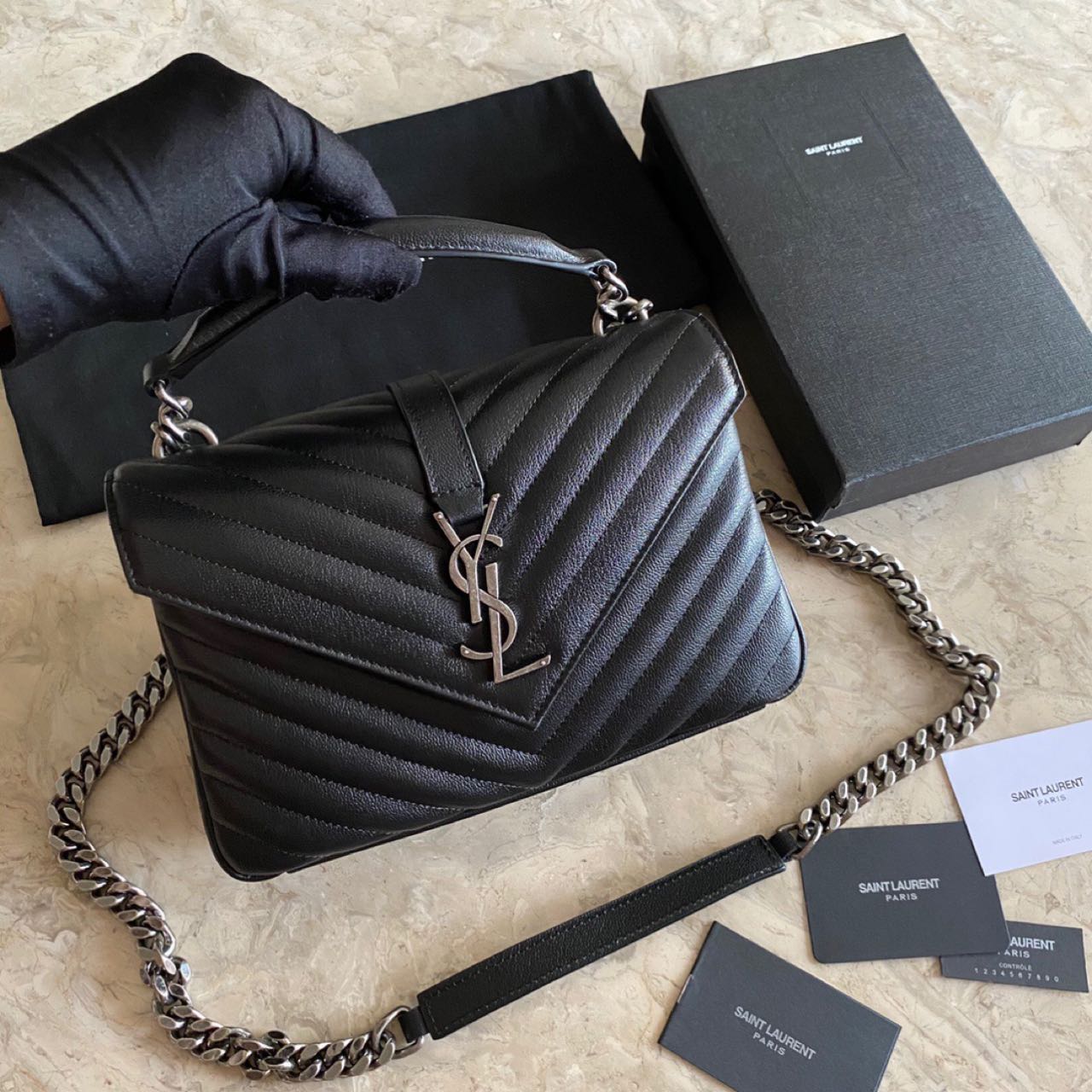 Saint Laurent College Shoulder Bag    24cm - DesignerGu