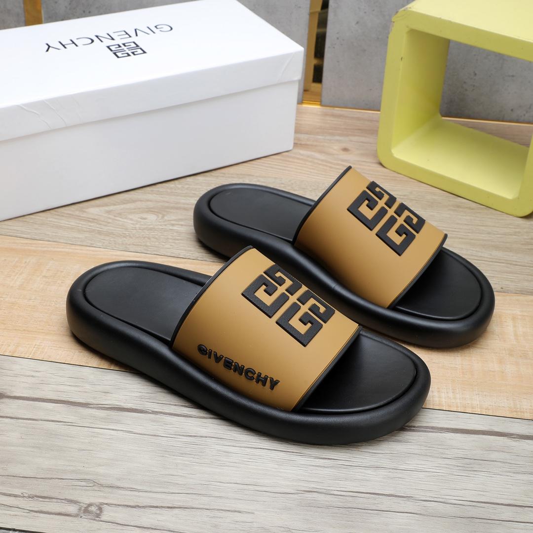 Givenchy 4G Logo Rubber Slides Sandals - DesignerGu