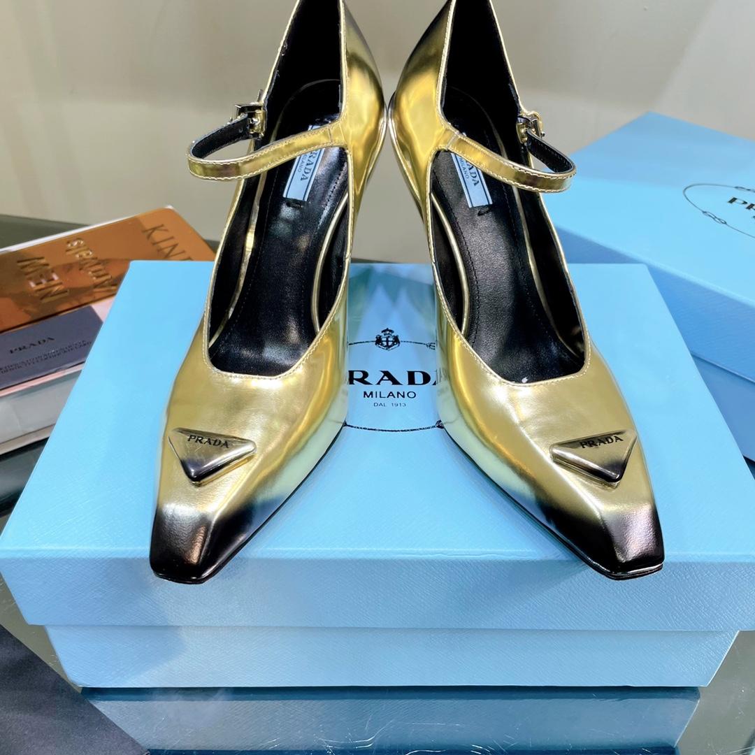 Prada Brushed Leather Pumps - DesignerGu