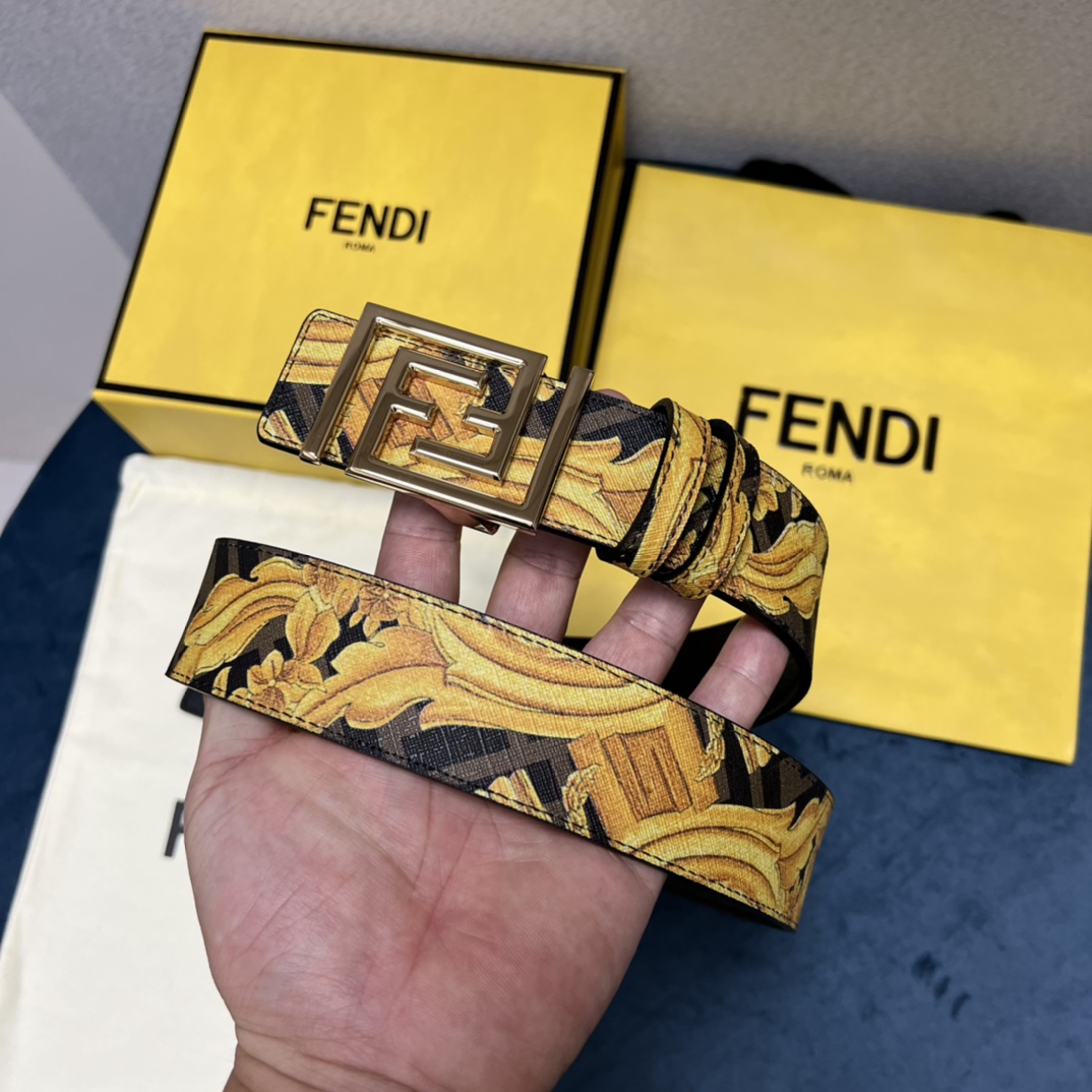 Fendi x Versace Fendace Reversible Belt - DesignerGu