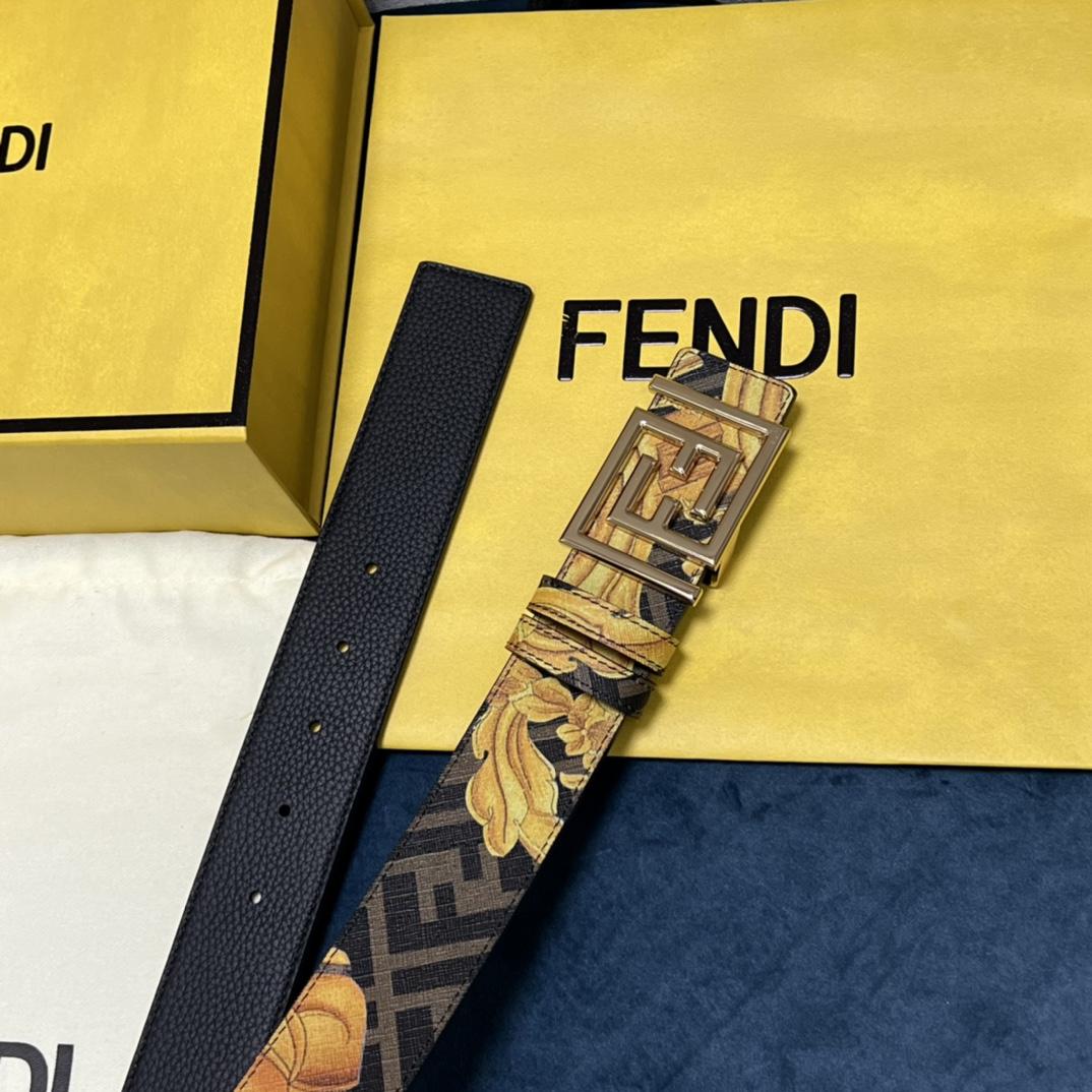 Fendi x Versace Fendace Reversible Belt - DesignerGu