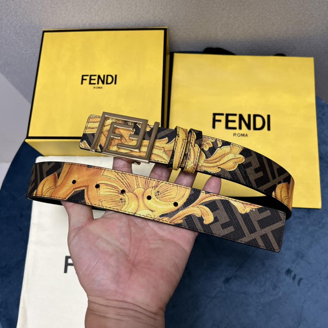 Fendi x Versace Fendace Reversible Belt - DesignerGu