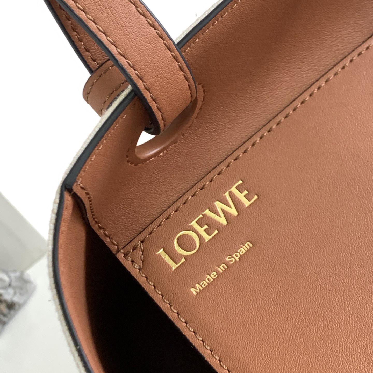 Loewe Small Anagram Tote Bag In Jacquard And Calfskin - DesignerGu