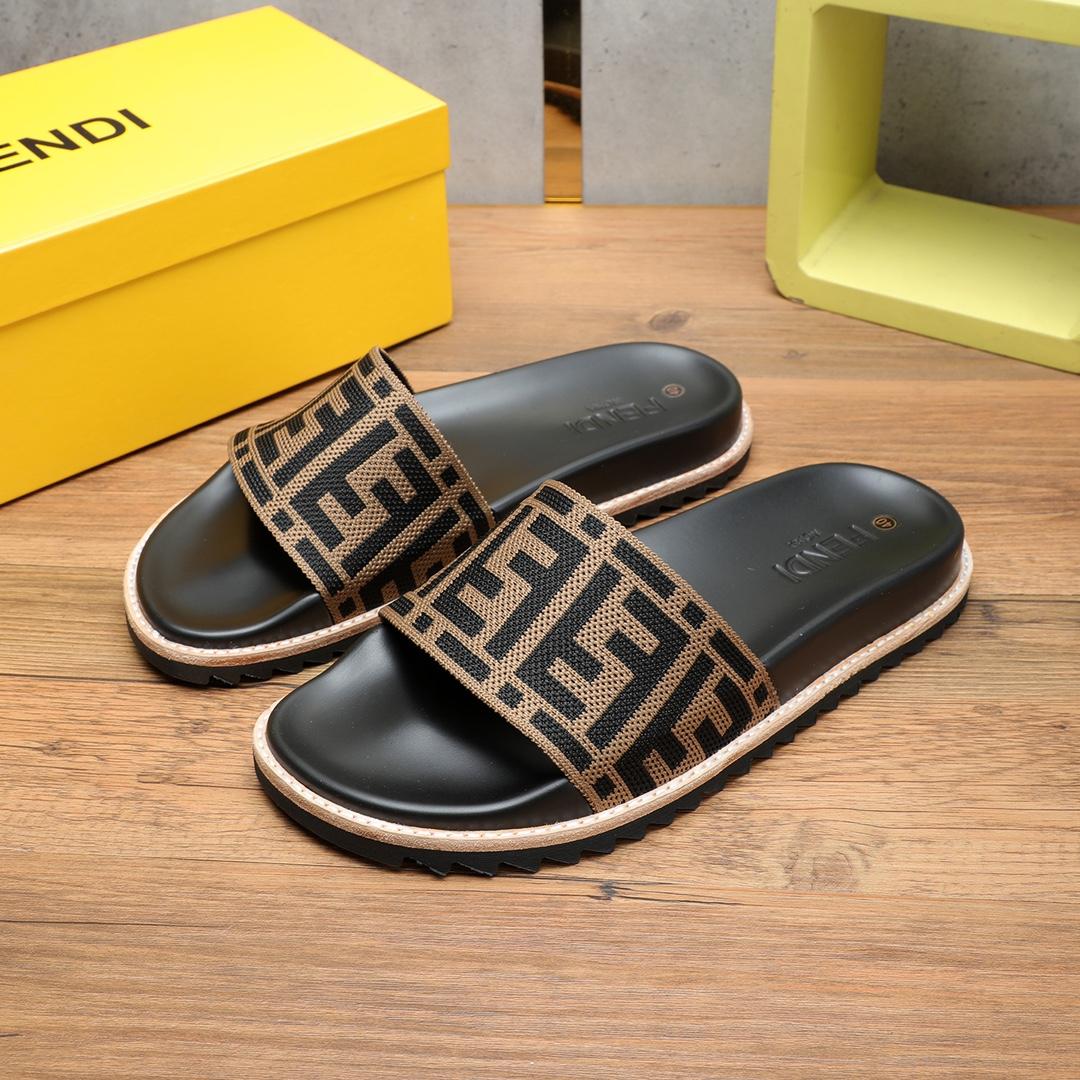 Fendi FF Logo Slides - DesignerGu