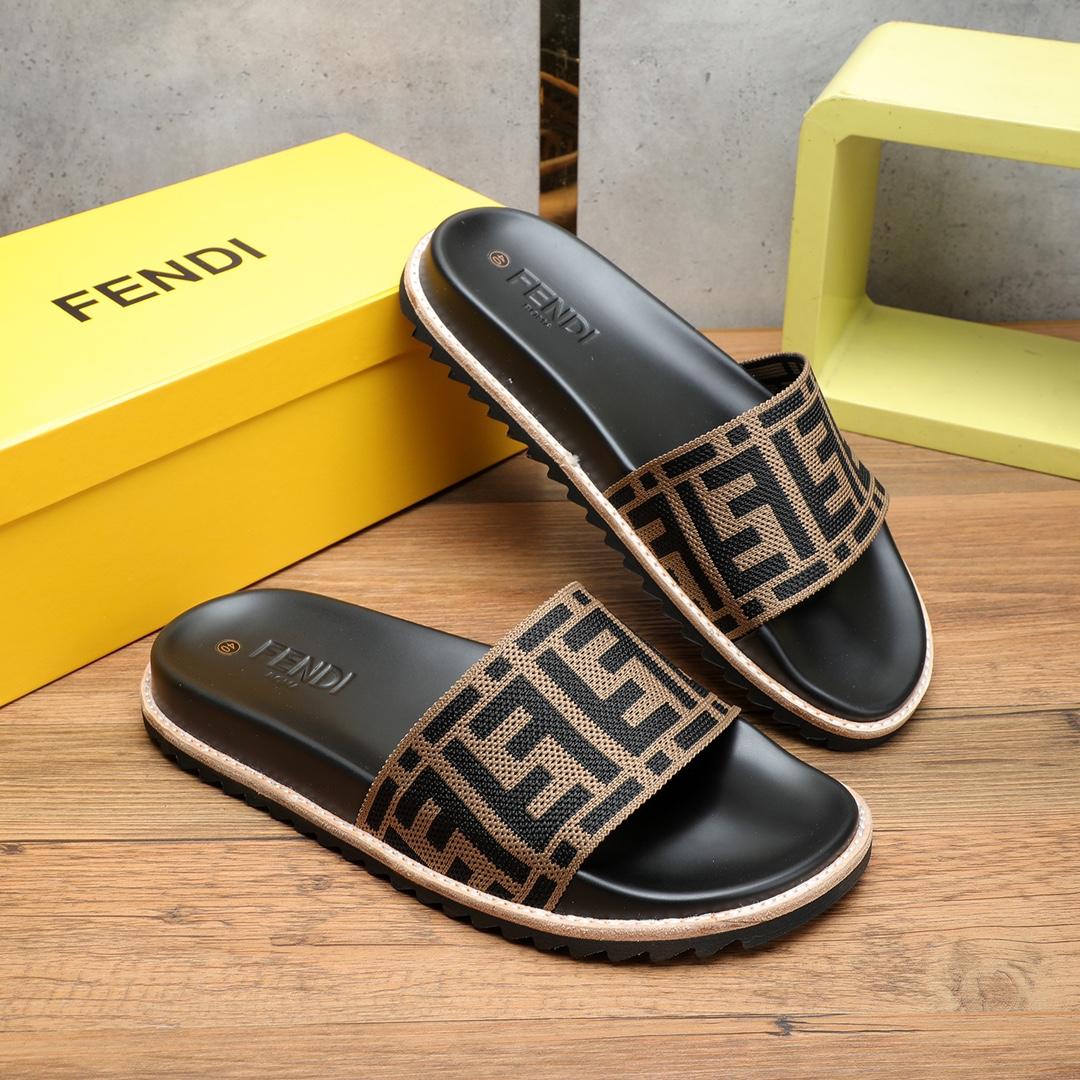 Fendi FF Logo Slides - DesignerGu