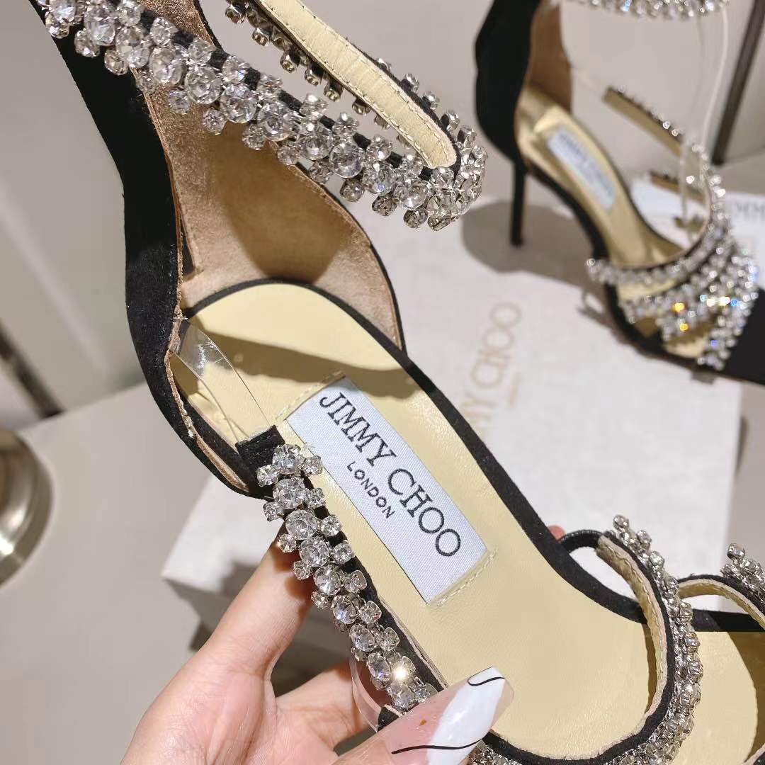 Jimmy Choo Josefine Crystal-Embellished Sandals  100mm - DesignerGu