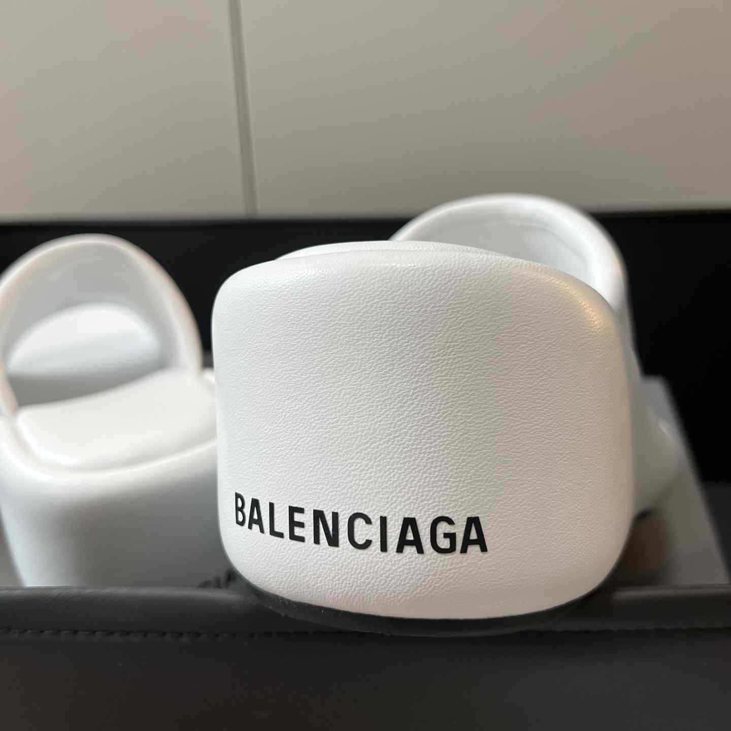 Balenciaga White Rise Wedge Sandals - DesignerGu