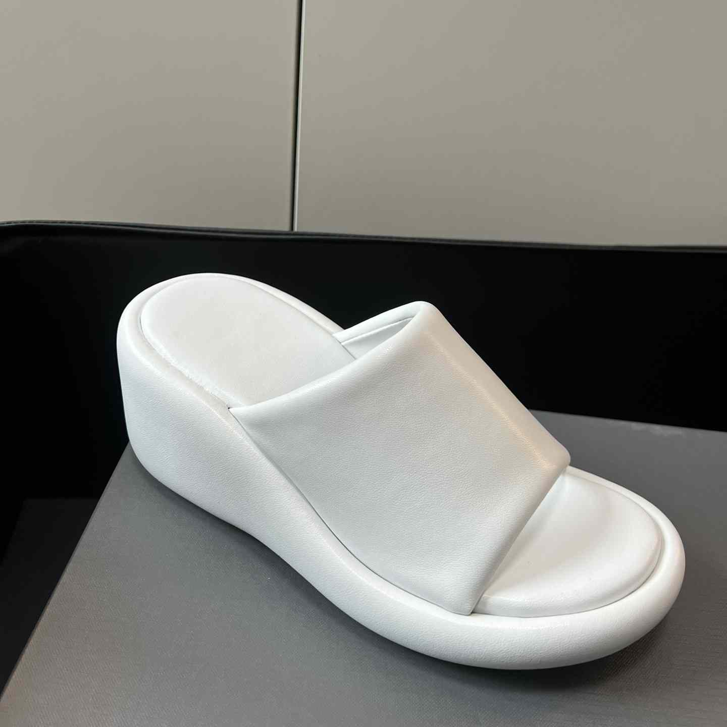 Balenciaga White Rise Wedge Sandals - DesignerGu