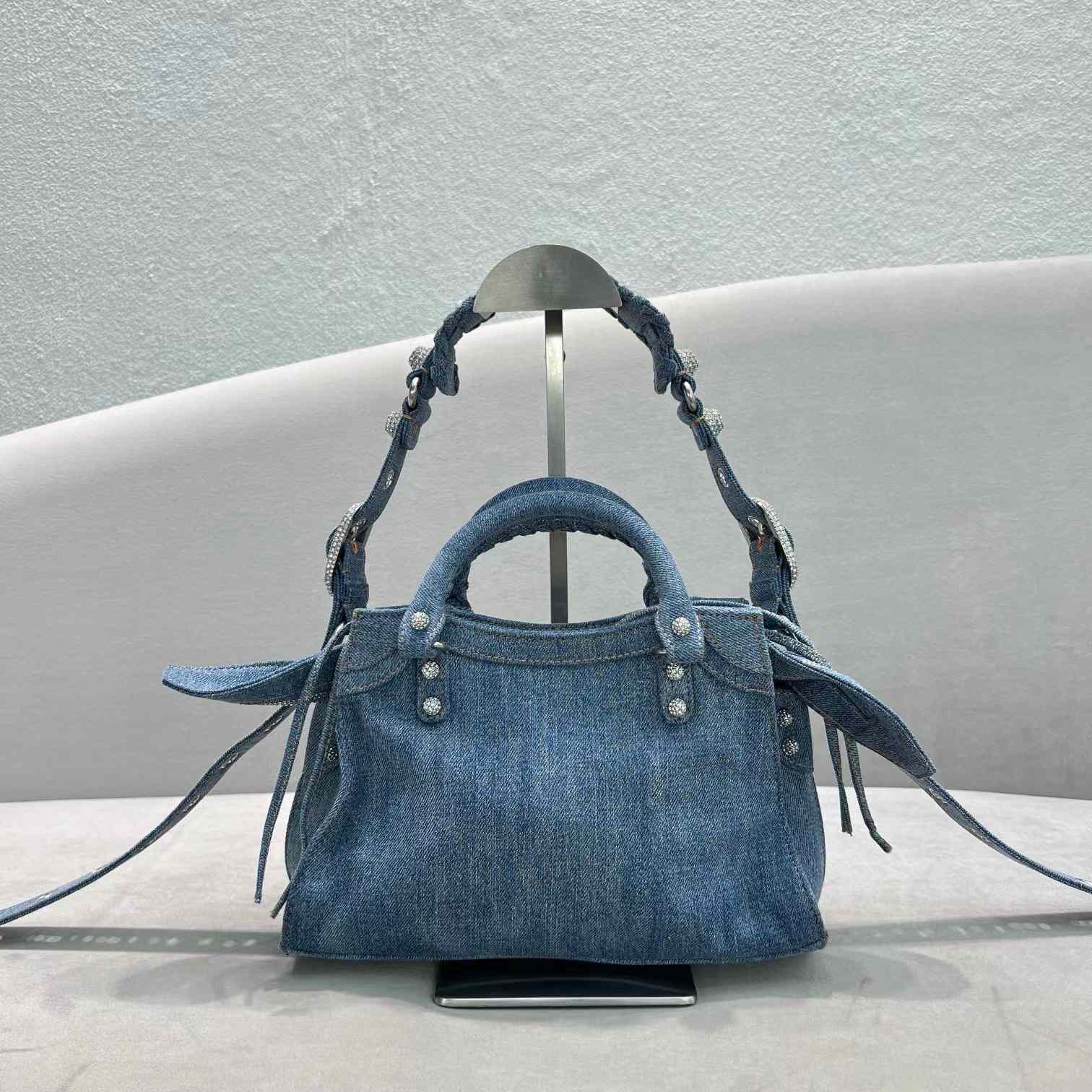 Balenciaga Neo Cagole XS Handbag In Denim - DesignerGu