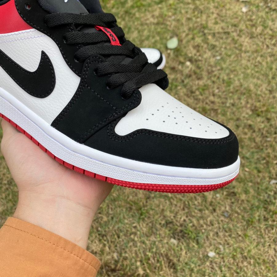 Air Jordan 1 Low “Black Toe” Sneaker   553558-116 - DesignerGu